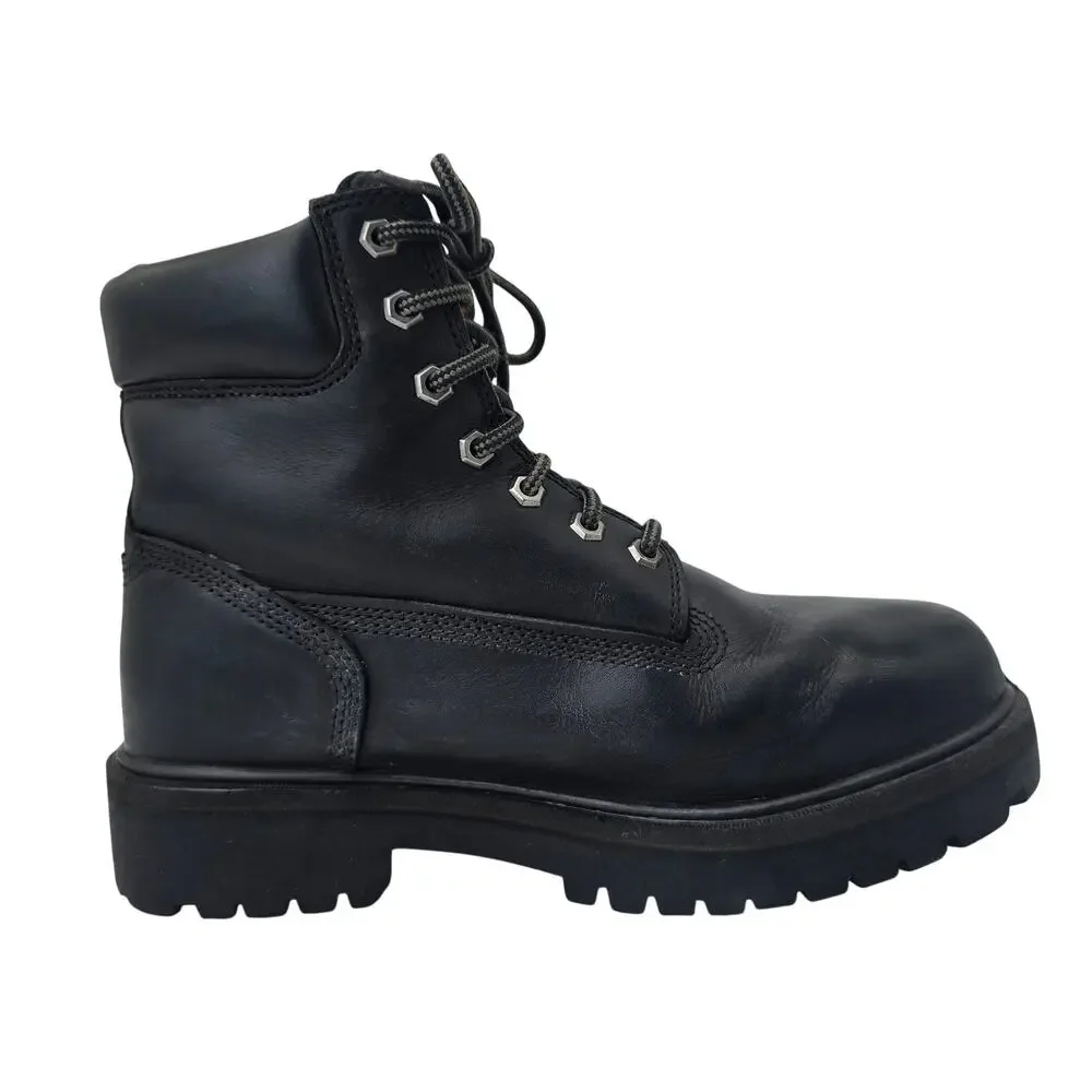 Timberland Pro Black Leather Work Boots Waterproof ASTM Insulated 200g Men's 8M